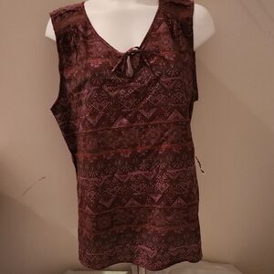 Kuhl  Brown Sleeveless Patterned Top